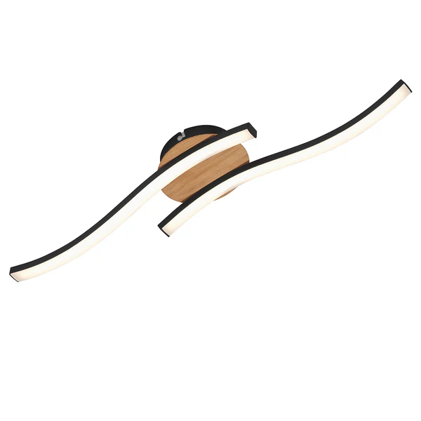 LED-Deckenleuchte  Go - Polycarbonat / Eisen - 2-flammig