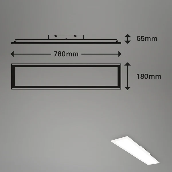 LED-Deckenleuchte Halenta - Aluminium - Weiß - 7 x 78 cm - Image 5