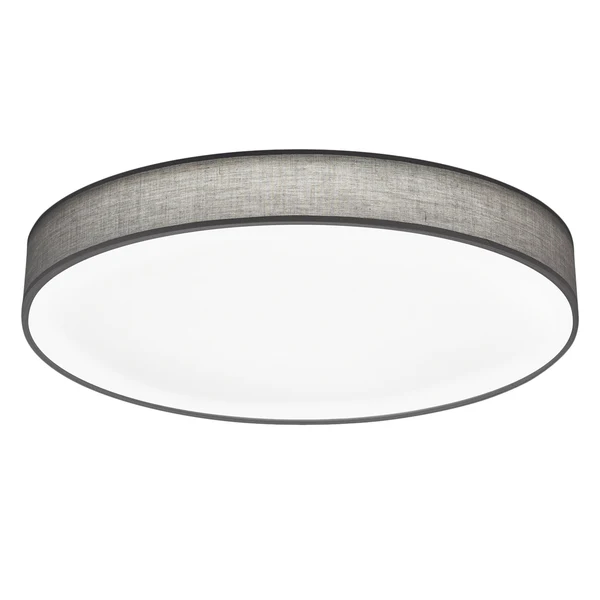 LED-Deckenleuchte Lugano - Baumwollstoff - 1-flammig - Fango - Durchmesser: 75 cm