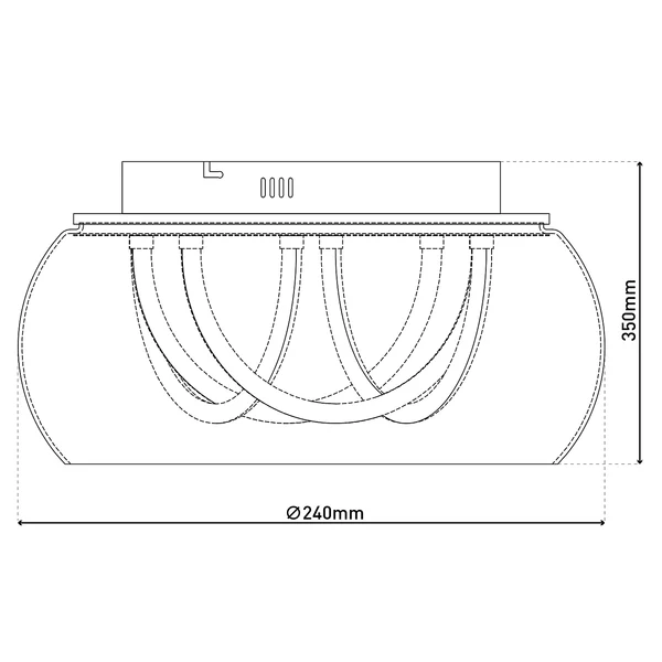 LED-Deckenleuchte Malou - Rauchglas / Aluminium - 3-flammig - Image 10
