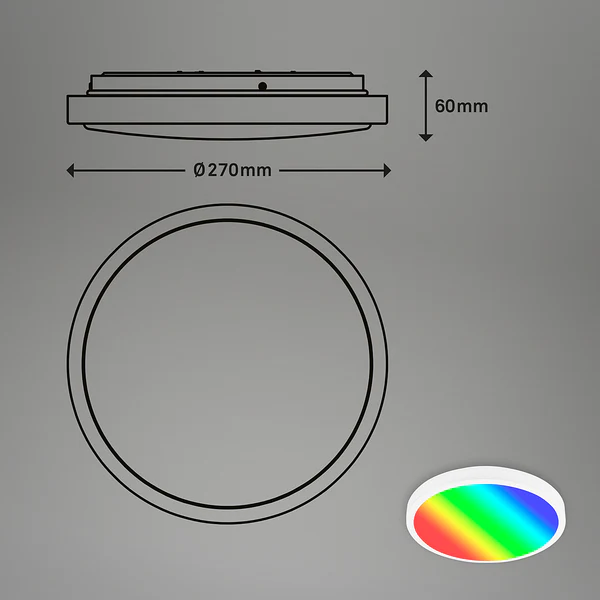 LED-Deckenleuchte Mauris - Kunststoff - Weiß - Image 11