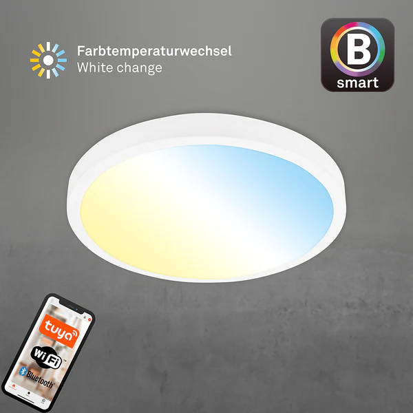 LED-Deckenleuchte Mauris - Kunststoff - Weiß - Image 7