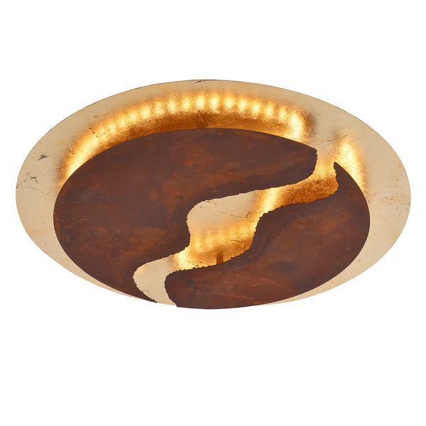 LED-Deckenleuchte Nevis Lava I - Stahl - 1-flammig - Durchmesser: 50 cm