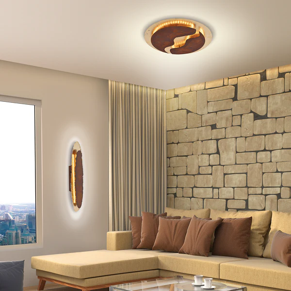 LED-Deckenleuchte Nevis Lava I - Stahl - 1-flammig - Durchmesser: 50 cm - Image 3