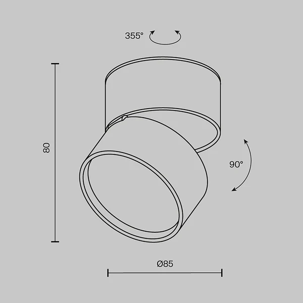 LED-Deckenleuchte Onda - Aluminium - 1-flammig - Weiß - Image 6