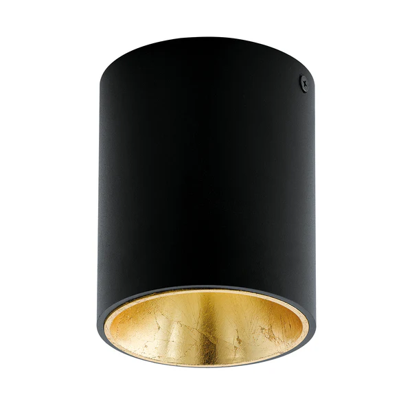 LED-Deckenleuchte Polasso V - Aluminium / Kunststoff - 1-flammig - Schwarz / Gold