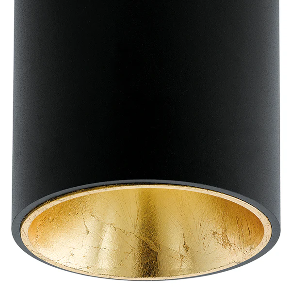 LED-Deckenleuchte Polasso V - Aluminium / Kunststoff - 1-flammig - Schwarz / Gold - Image 2