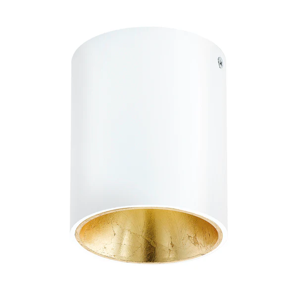 LED-Deckenleuchte Polasso V - Aluminium / Kunststoff - 1-flammig - Weiß / Gold