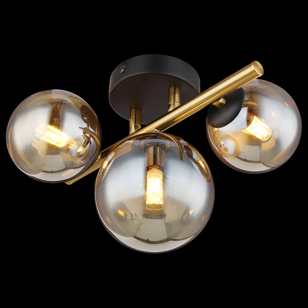 LED-Deckenleuchte Riha Typ B - Farbglas / Eisen- 3-flammig - Image 6