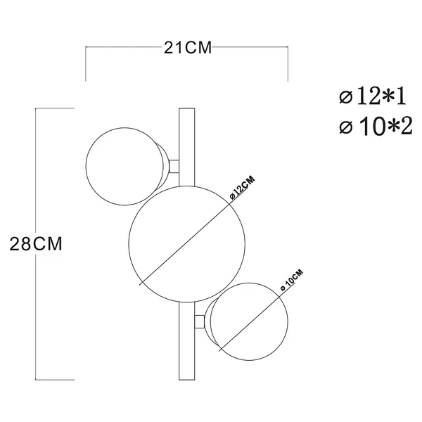 LED-Deckenleuchte Riha Typ B - Farbglas / Eisen- 3-flammig - Image 8