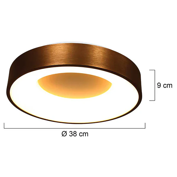 LED-Deckenleuchte Ringlede - Aluminium - Kupfer - Durchmesser: 38 cm - Image 2