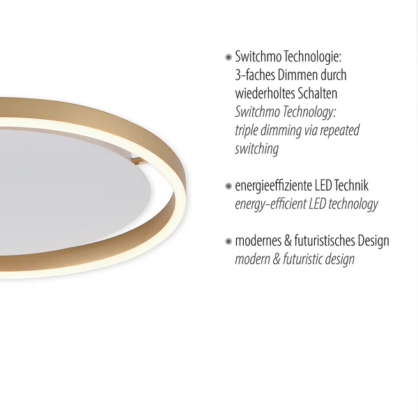 LED-Deckenleuchte Ritus Typ A - Kunststoff / Aluminium - 1-flammig - Messing - Image 6