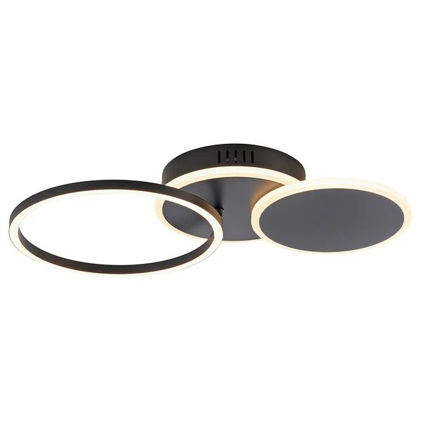 LED-Deckenleuchte Sevent Typ A - Polyester PVC / Aluminium- 1-flammig - Schwarz - Image 6