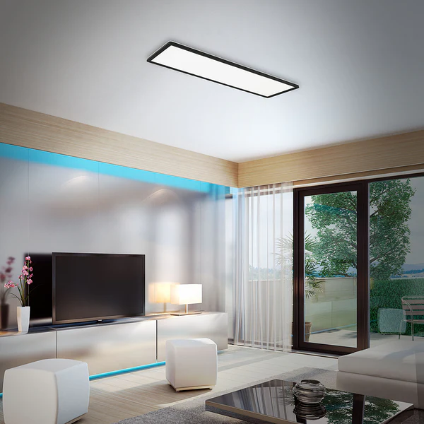 LED-Deckenleuchte Slim I - Nylon - 1-flammig - Schwarz - Image 3
