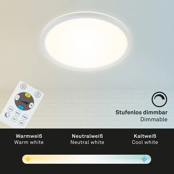 LED-Deckenleuchte Slim II - Polycarbonat - 1-flammig - Image 3