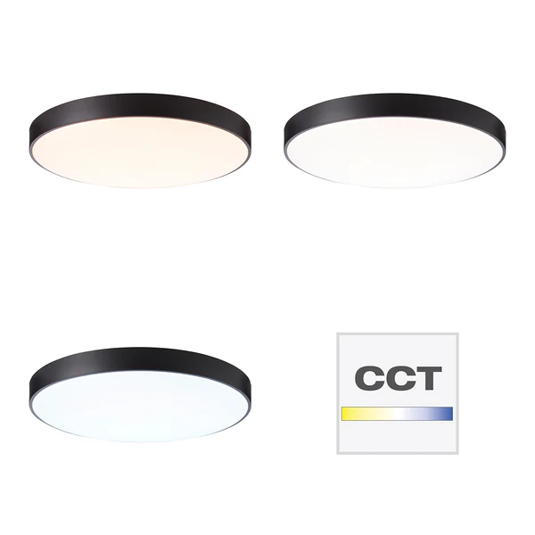 LED-Deckenleuchte Slimline - Eisen / Kunststoff - Schwarz - 1-flammig - Image 9