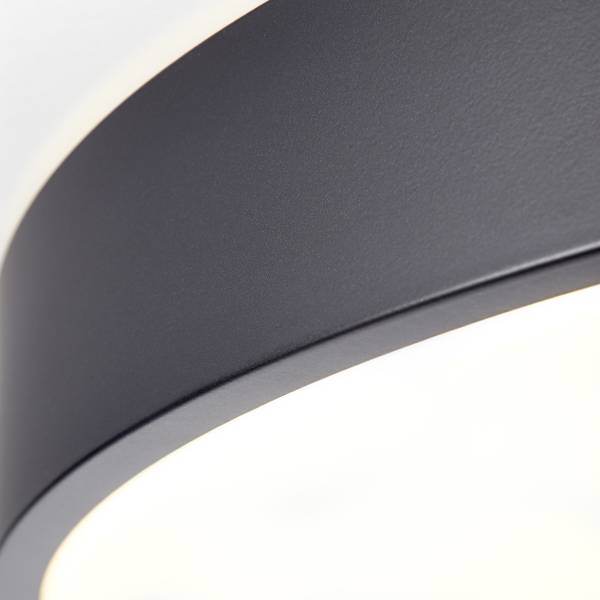 LED-Deckenleuchte Slimline - Eisen / Kunststoff - Schwarz - 1-flammig - Schwarz - Durchmesser: 49 cm - Image 6