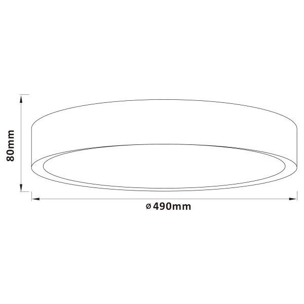 LED-Deckenleuchte Slimline - Eisen / Kunststoff - Schwarz - 1-flammig - Schwarz - Durchmesser: 49 cm - Image 8