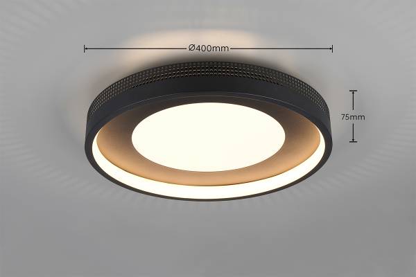 LED-Deckenleuchte Solea - Polycarbonat / Eisen - 1-flammig - Schwarz - Image 10