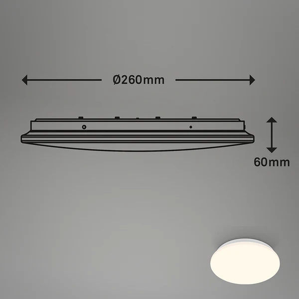 LED Deckenleuchte Soreira - Aluminium / Polypropylen - Weiß - Durchmesser: 27 cm - Image 6
