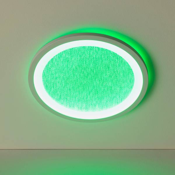 LED-Deckenleuchte Tanida - Kunststoff - 1-flammig - Weiß - Durchmesser: 30 cm - RGB / Multicolor - Warmweiß - Kaltweiß - Image 5