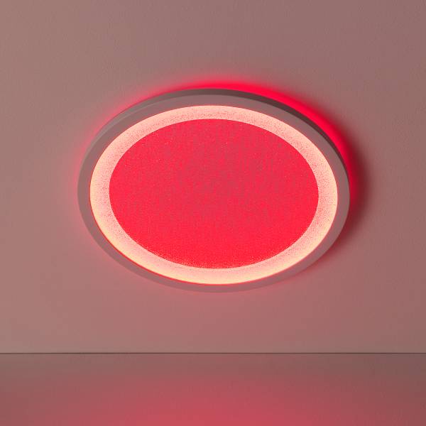 LED-Deckenleuchte Tanida - Kunststoff - 1-flammig - Weiß - Durchmesser: 30 cm - RGB / Multicolor - Warmweiß - Kaltweiß - Image 6