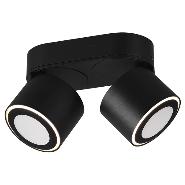LED-Deckenleuchte Taurus - Polyethylen / Aluminium - Schwarz - Flammenanzahl: 2 - Image 5