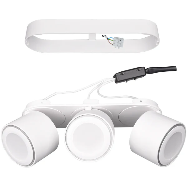 LED-Deckenleuchte Taurus - Polyethylen / Aluminium - Weiß - Flammenanzahl: 3 - Image 3