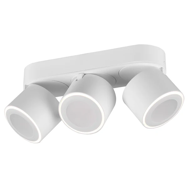LED-Deckenleuchte Taurus - Polyethylen / Aluminium - Weiß - Flammenanzahl: 3 - Image 5