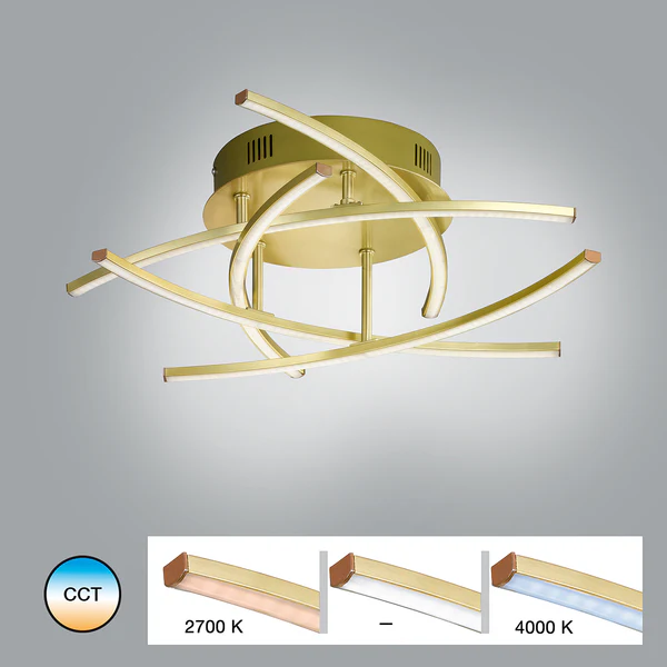 LED-Deckenleuchte Tullins - Acrylglas / Eisen - 5-flammig - Image 4