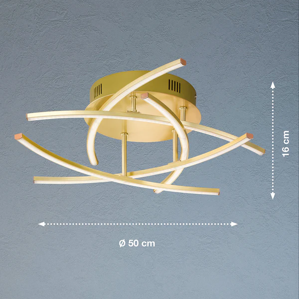 LED-Deckenleuchte Tullins - Acrylglas / Eisen - 5-flammig - Image 8