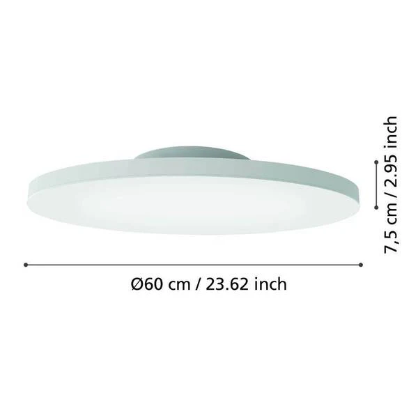 LED-Deckenleuchte Turcona-Z Rund - Aluminium / Kunststoff - Weiß - Durchmesser: 60 cm - Image 7