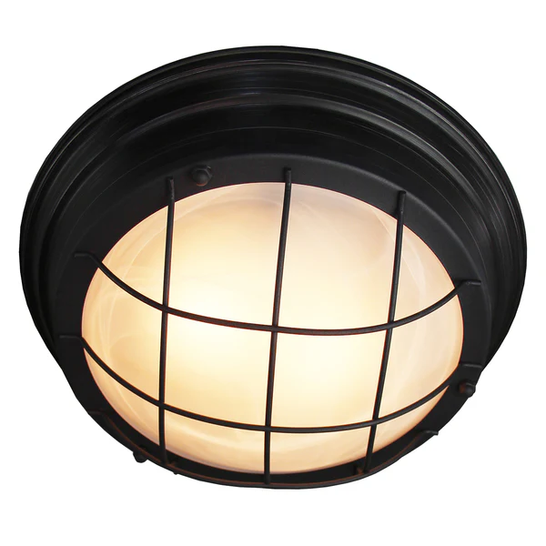 LED-Deckenleuchte Typhoon - Milchglas / Stahl - 2-flammig