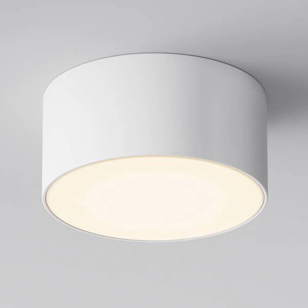 LED-Deckenleuchte Zon - Acrylglas / Aluminium - 1-flammig - Weiß - Durchmesser: 12 cm