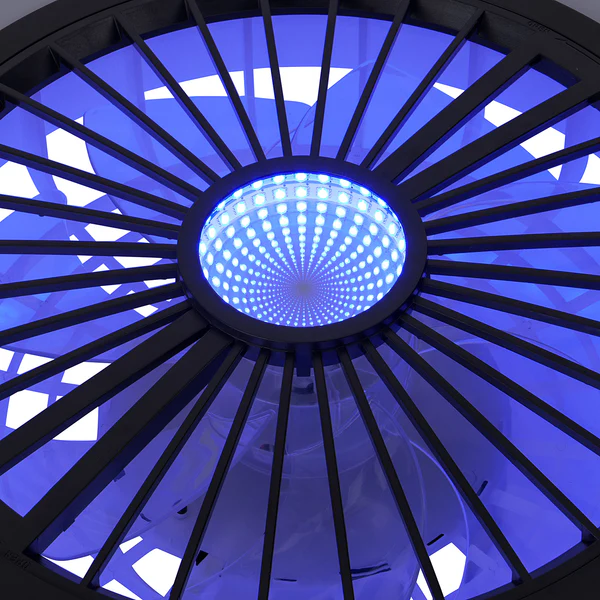 LED-Deckenventilator Arioso - Acrylglas / Eisen - 3-flammig - Image 17