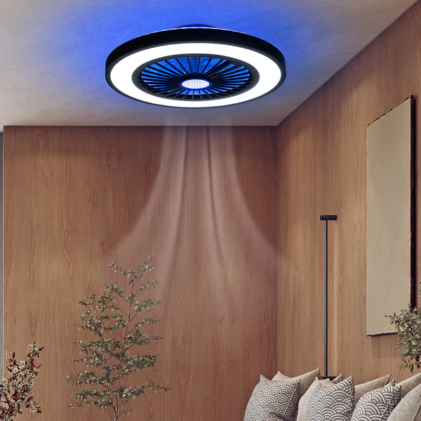 LED-Deckenventilator Arioso - Acrylglas / Eisen - 3-flammig - Image 2