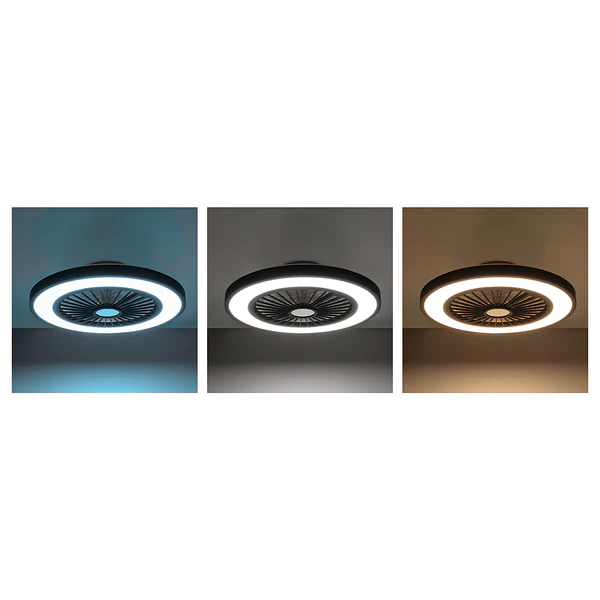 LED-Deckenventilator Arioso - Acrylglas / Eisen - 3-flammig - Image 21