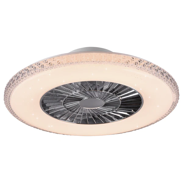 LED-Deckenventilator Harstad - Aluminium - 1-flammig
