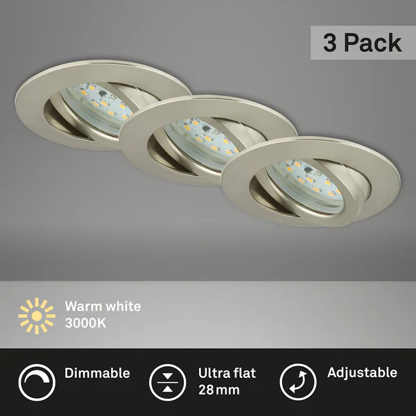 LED-Einbauleuchte Attach Dim - Polycarbonat / Eisen - 3-flammig - Image 3