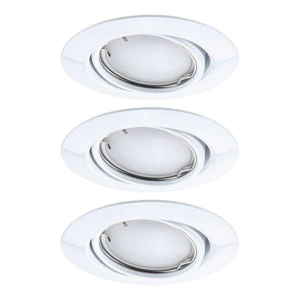 LED-Einbauleuchte Coin 3er-Set RGBW - Metall - Weiß - 1-flammig - Weiß - Image 3
