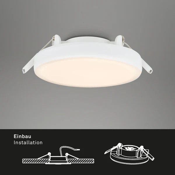 LED-Einbauleuchte Plat I - Polycarbonat / Eisen - 1-flammig - Durchmesser: 10 cm - Image 4