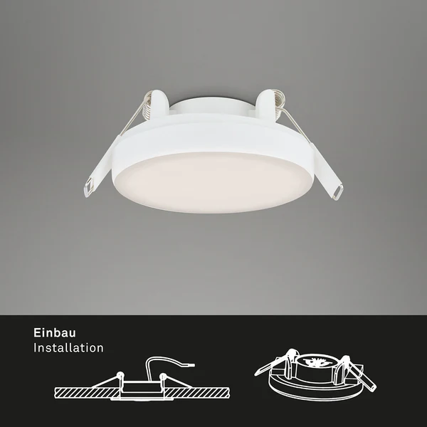 LED-Einbauleuchte Plat IV (3er-Set) - Polycarbonat / Eisen - 3-flammig - Image 5