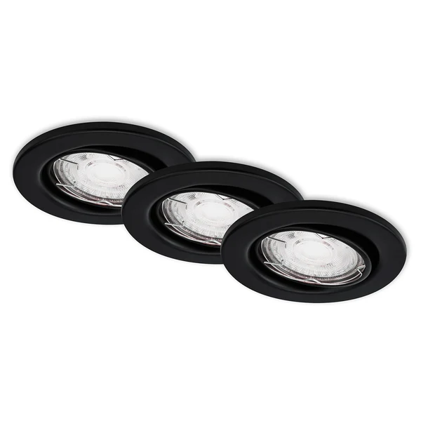 LED-Einbauleuchte Sten V - Eisen - 3-flammig