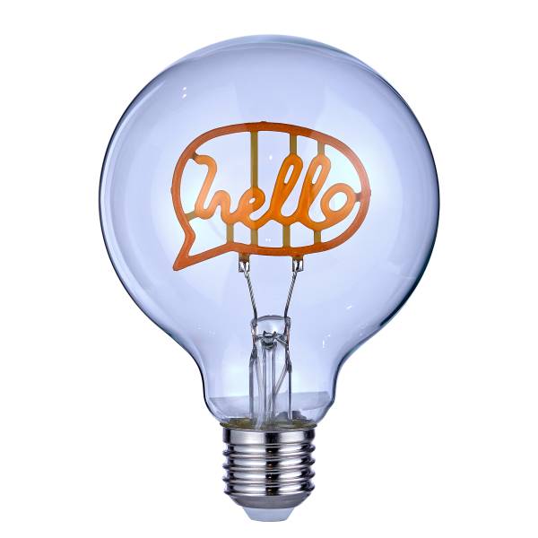 LED Glühlampe BRIGHT LIGHT Hello - Glas - Pink - Image 3