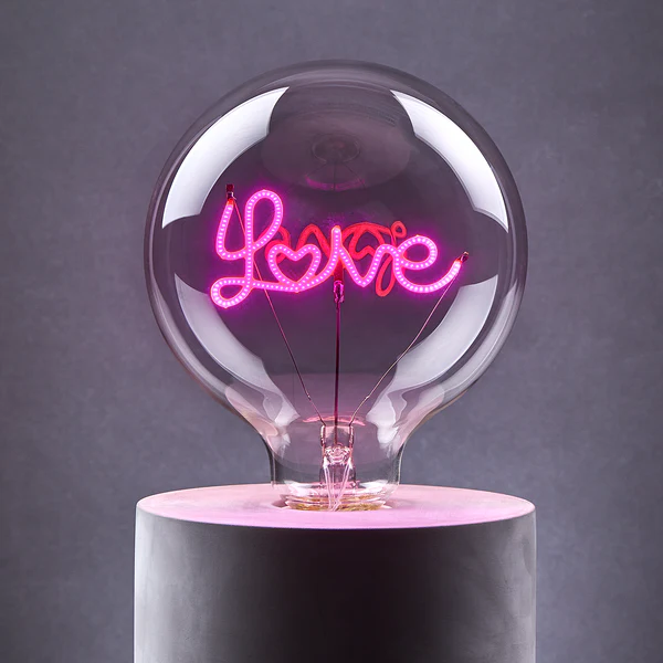 LED-Glühlampe BRIGHT LIGHT LOVE - Glas - Pink - Image 2