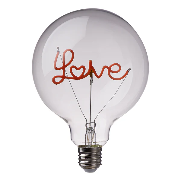 LED-Glühlampe BRIGHT LIGHT LOVE - Glas - Pink - Image 4