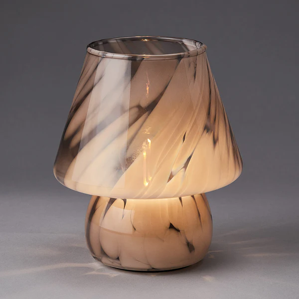 LED-Leuchte MISS MARBLE - Farbglas - Weiß - Beige - Höhe: 17 cm - Image 4
