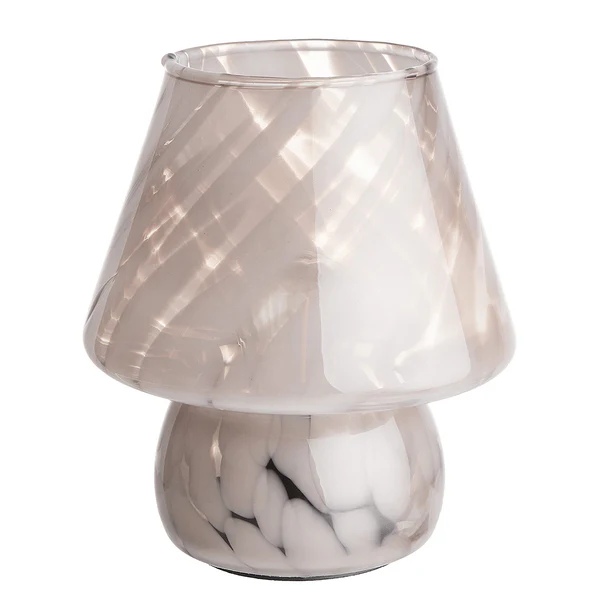 LED-Leuchte MISS MARBLE - Farbglas - Weiß - Beige - Höhe: 17 cm - Image 6