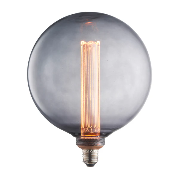 LED-Leuchtmittel Filiano II - Rauchglas / Eisen - 1-flammig