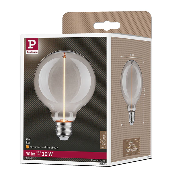 LED-Leuchtmittel Floating Shine G95 - Klarglas - Grau - Image 5
